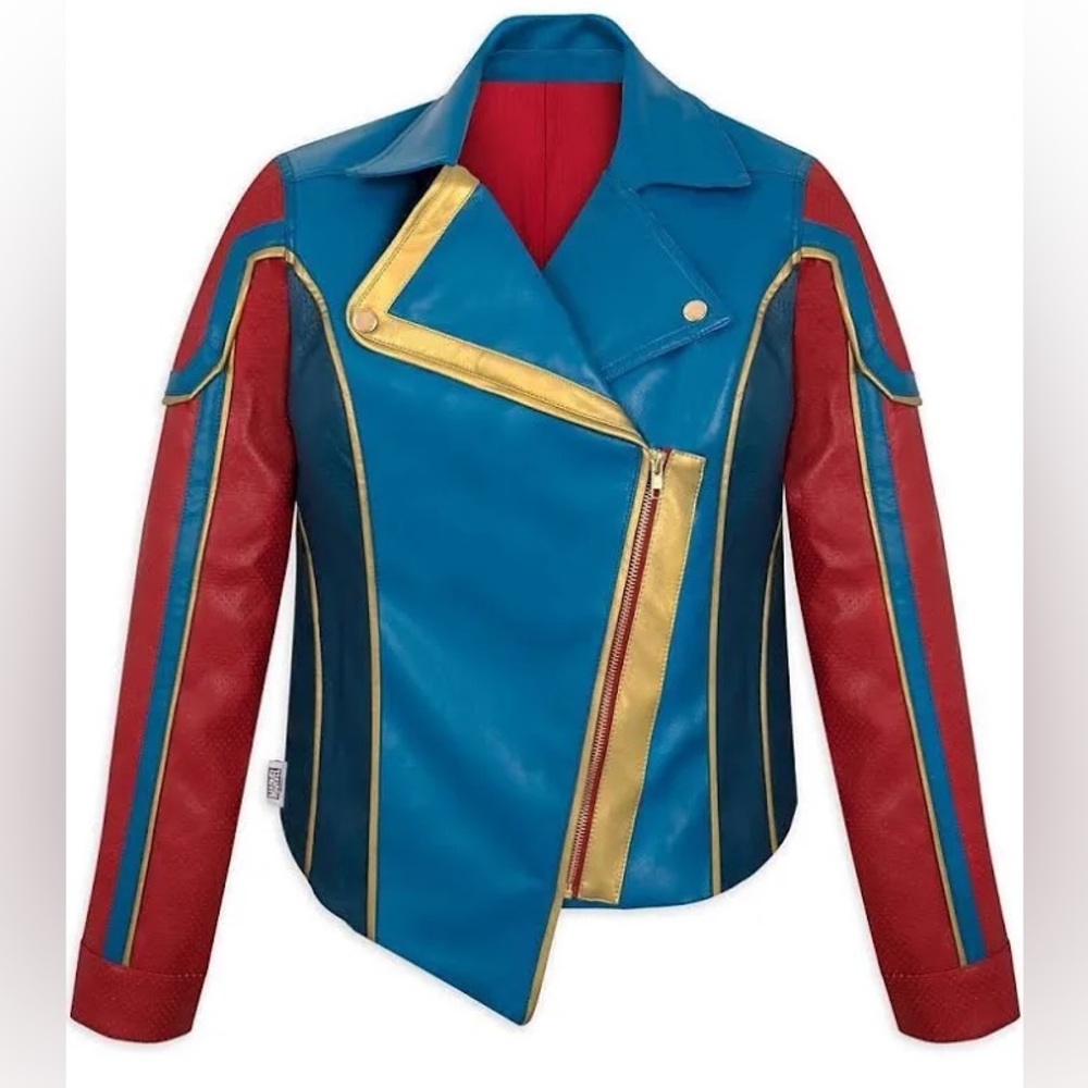 Ms. Marvel Simulated Leather Jacket size Large. By Her Universe